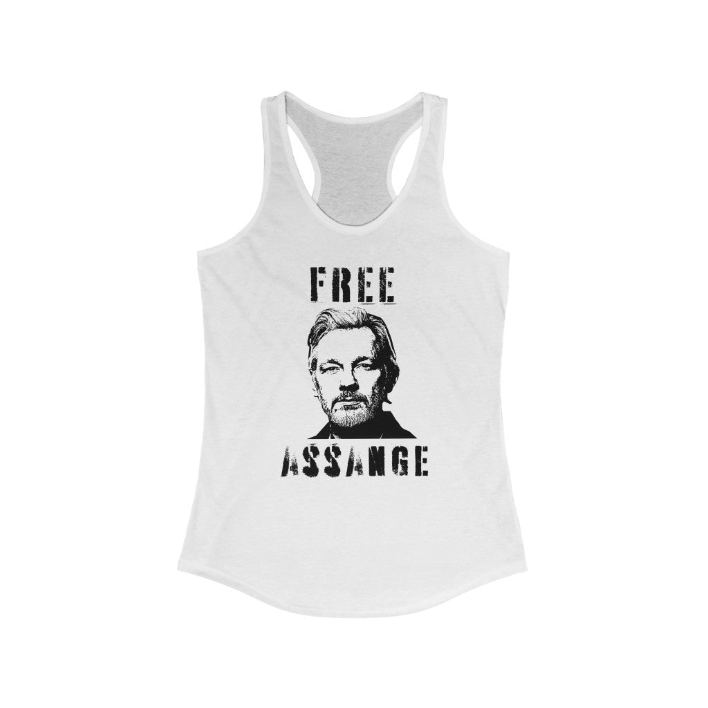 Free Assange Women's Ideal Racerback Tank
