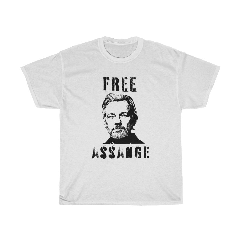 Unisex/Female Heavy Cotton Free Assange Tee